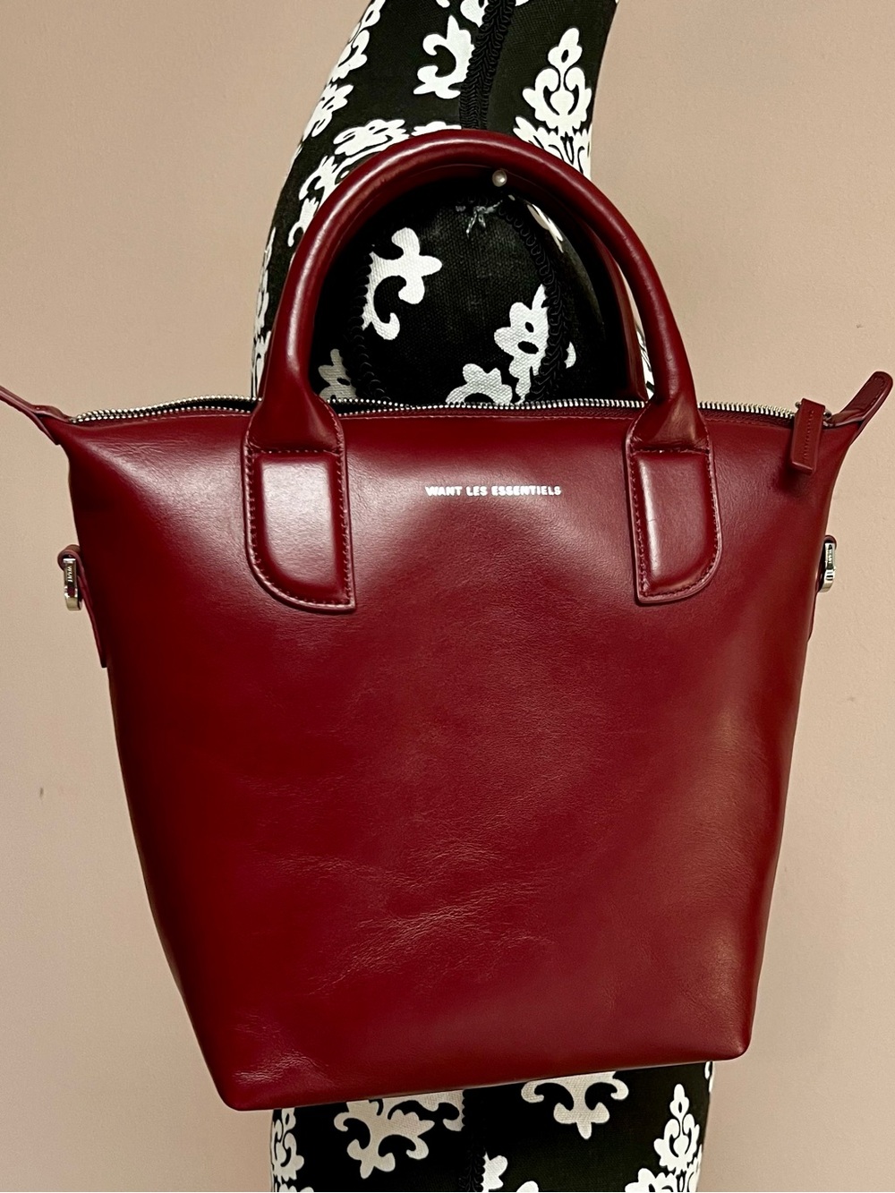 WANT Les ESSENTIELS Petite Dark Cherry Ohare Tote Bag